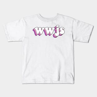 what would jesus say (pink) Kids T-Shirt